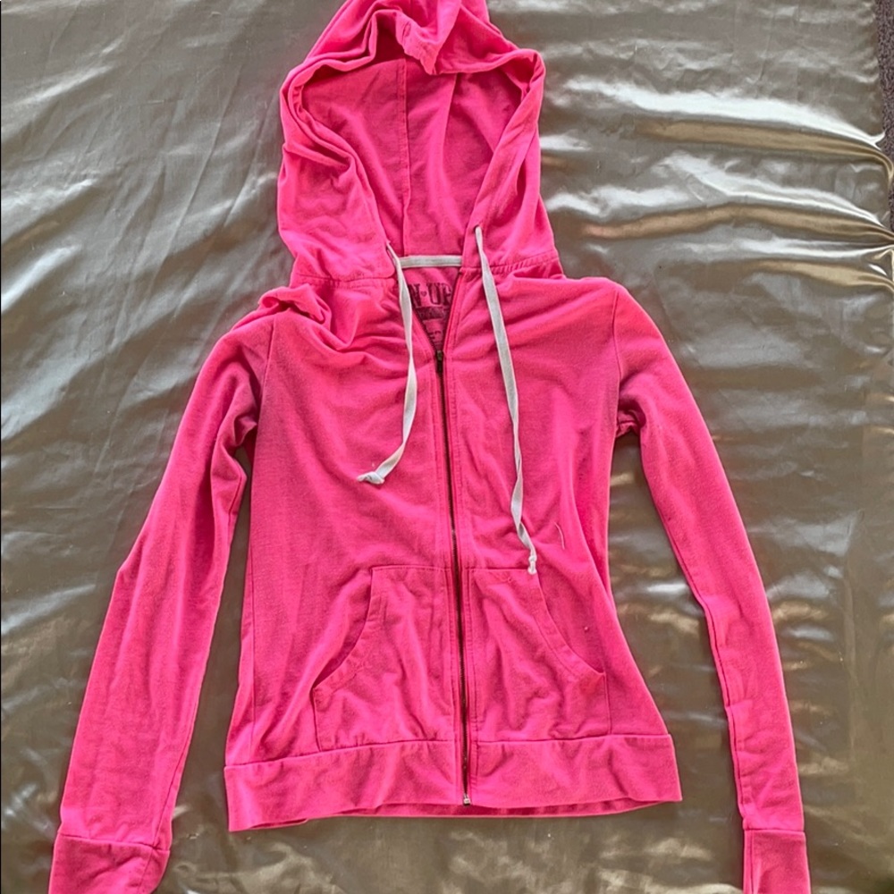 bright pink jacket
